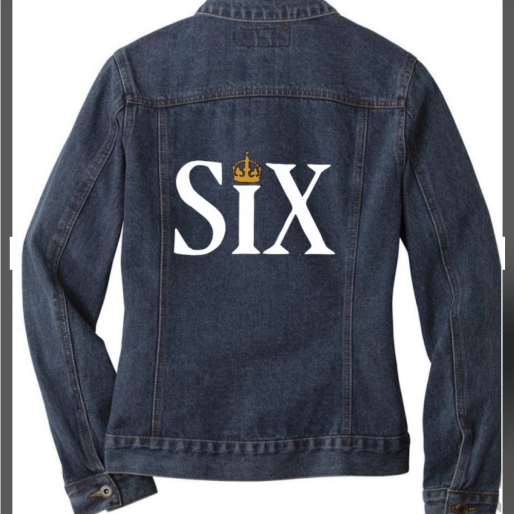 SIX The Musical Dark Blue Denim Jean Jacket with 'SIX' Back Graphic